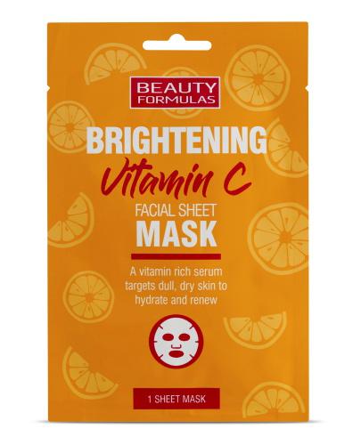  Beauty Formulas Maska rozjaśniająca na tkaninie z witaminą C, 1 sztuka - Apteka internetowa Melissa  