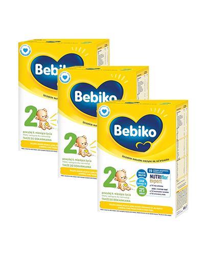  Bebiko 2 Nutriflor Expert Mleko następne dla niemowląt powyżej 6. miesiąca życia, 3 x 600 g + BAMBINO Chusteczki delikatne dla niemowląt - 63 szt. - Apteka internetowa Melissa  