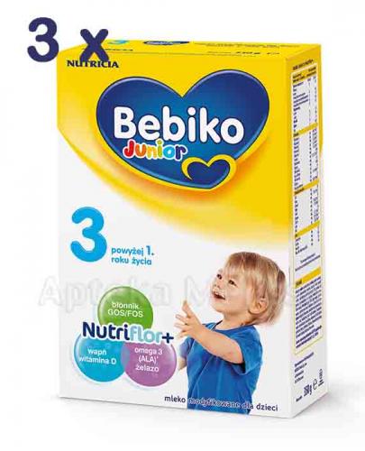   BEBIKO 3 JUNIOR Mleko modyfikowane następne dla niemowląt - 3 x 800 g - Apteka internetowa Melissa  