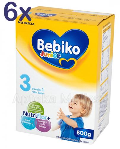  BEBIKO 3 JUNIOR Mleko modyfikowane następne dla niemowląt - 6 x 800 g - Apteka internetowa Melissa  