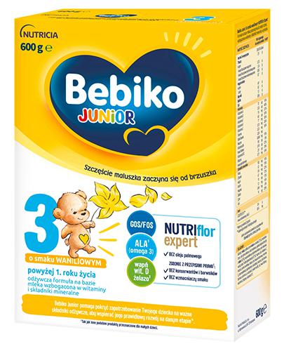  Bebiko Junior 3 Nutriflor Expert o smaku waniliowym, 600 g, cena, opinie, przygotowanie - Apteka internetowa Melissa  