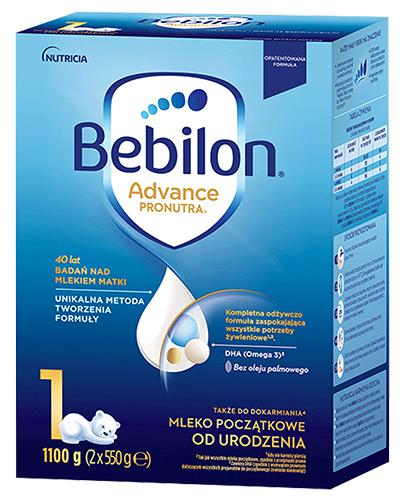 Bebilon 1 z Pronutra-Advance Mleko modyfikowane w proszku - 1100 g Dla niemowląt od urodzenia do 6 miesiąca życia - cena, opinie, stosowanie - Drogeria Melissa