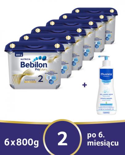  BEBILON 2 PROFUTURA Mleko modyfikowane w proszku - 6 x 800g + MUSTELA BEBE ENFANT Żel do mycia głowy i ciała dla niemowląt i dzieci - 500 ml - Apteka internetowa Melissa  