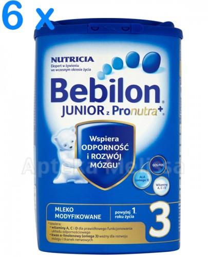  BEBILON 3 JUNIOR Z PRONUTRA+ Mleko modyfikowane w proszku - 6 x 800 g - Apteka internetowa Melissa  