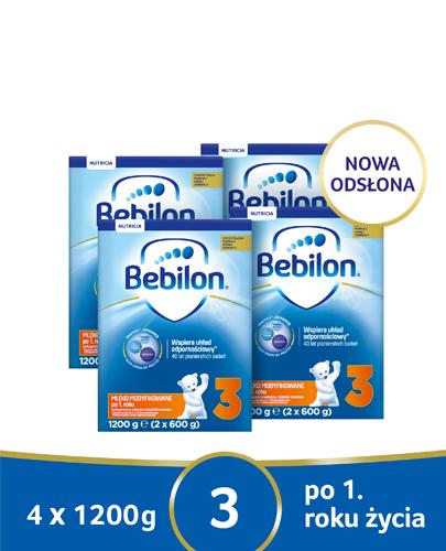 BEBILON 3 JUNIOR Pronutra-Advance Mleko modyfikowane w proszku - 4x1200g - Apteka internetowa Melissa