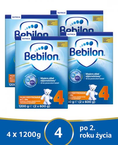 BEBILON 4 JUNIOR Z PRONUTRA+ Mleko modyfikowane w proszku - 4x1200 g - Apteka internetowa Melissa