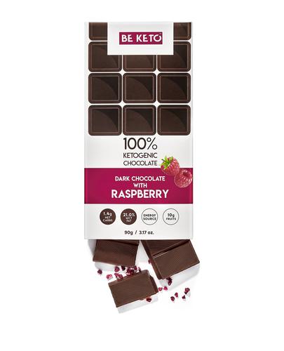  BeKeto Keto Chocolate Raspberry + MCT Oil, 90 g, cena, wskazania, składniki - Apteka internetowa Melissa  