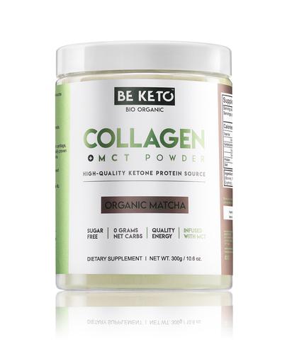  BeKeto Keto Collagen + MCT Oil Organic Matcha, 300 g, cena, wskazania, stosowanie - Apteka internetowa Melissa  