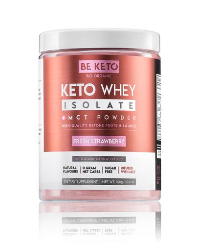  BeKeto Keto Whey isolate + MCT Fresh Strawberry, 300 g, cena, opinie, właściwości - Apteka internetowa Melissa  