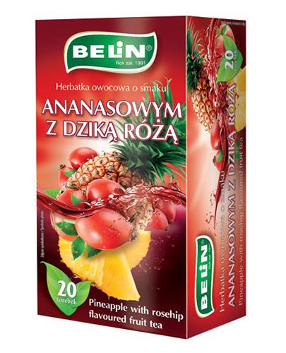  Belin Herbatka owocowa o smaku ananasowym z dziką różą, 20 x 2 g, cena, wskazania, składniki - Apteka internetowa Melissa  