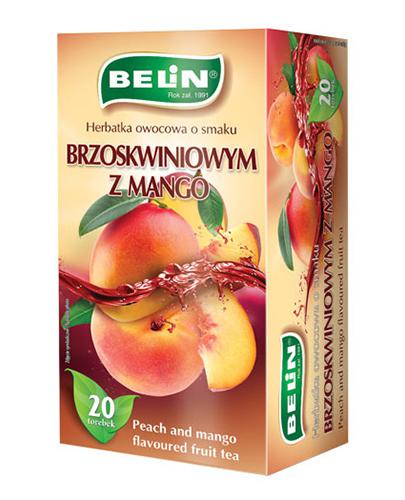  Belin Herbatka owocowa o smaku brzoskwiniowym z mango, 20 x 2 g, cena, opinie, stosowanie - Apteka internetowa Melissa  
