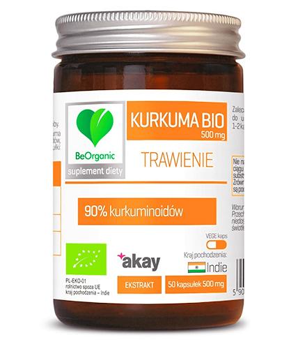  BeOrganic Kurkuma Bio 500 mg - 50 kaps. - cena, opinie, stosowanie - Apteka internetowa Melissa  