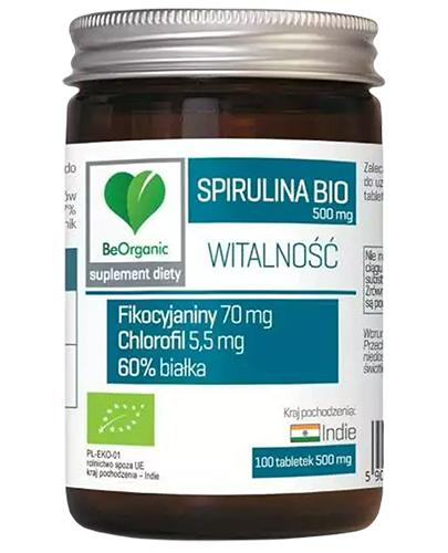  BeOrganic Spirulina 500 mg, 100 tabletek, cena, opinie, stosowanie - Apteka internetowa Melissa  