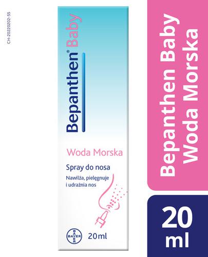 BEPANTHEN BABY Woda morska - 20 ml - nawilża śluzówkę nosa - cena, opinie, wskazania - Drogeria Melissa