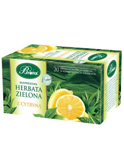  BI FIX Ekspresowa herbata zielona z cytryną - 20 sasz. - orzeźwia i pobudza - cena, opinie, własciwości - Apteka internetowa Melissa  