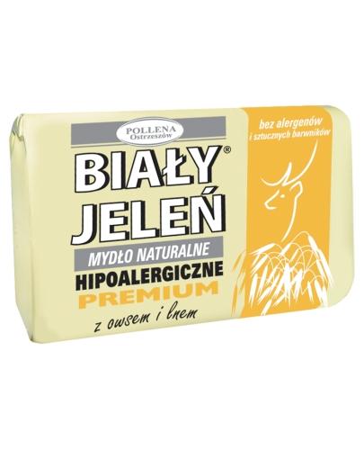 BIAŁY JELEŃ Hipoalergiczne mydło naturalne PREMIUM z owsem i lnem - 100g - Apteka internetowa Melissa