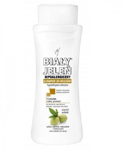 BIAŁY JELEŃ Hipoalergiczny szampon do włosów ciemnych naturalnych i farbowanych - 300 ml - Apteka internetowa Melissa