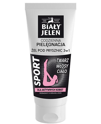 BIAŁY JELEŃ Hipoalergiczny żel pod prysznic dla aktywnych kobiet 3w1 - 200 ml - Apteka internetowa Melissa