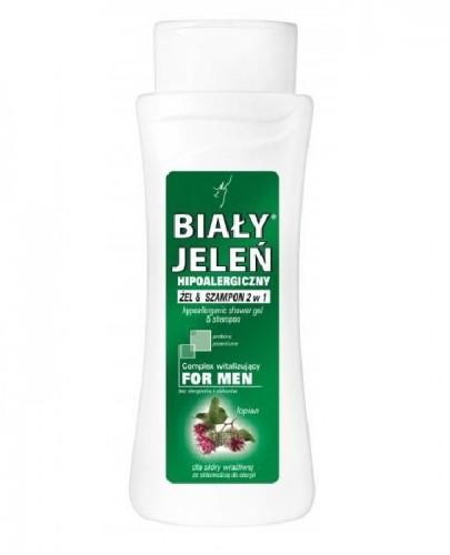 BIAŁY JELEŃ Hipoalergiczny żel & szampon 2 w 1 for Men z łopianem i proteinami pszenicznymi -300 ml - Apteka internetowa Melissa
