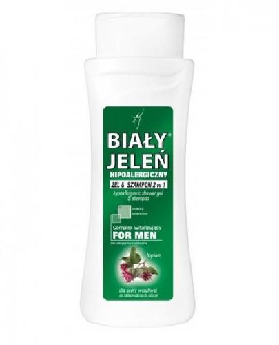  BIAŁY JELEŃ Hipoalergiczny żel & szampon 2 w 1 for Men z łopianem i proteinami pszenicznymi -300 ml - Apteka internetowa Melissa  