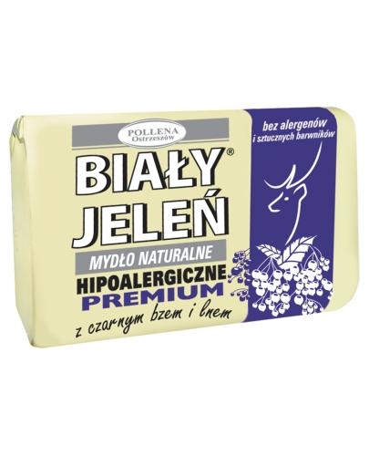 BIAŁY JELEŃ Hipoalergiczne mydło naturalne PREMIUM z czarnym bzem i lnem - 100 g - Apteka internetowa Melissa