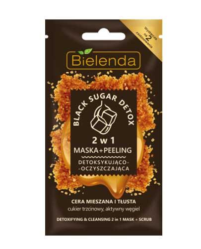 BIELENDA BLACK SUGAR DETOX 2w1 Maska+peeling detoksykująco-oczyszczająca - 8 g - Apteka internetowa Melissa