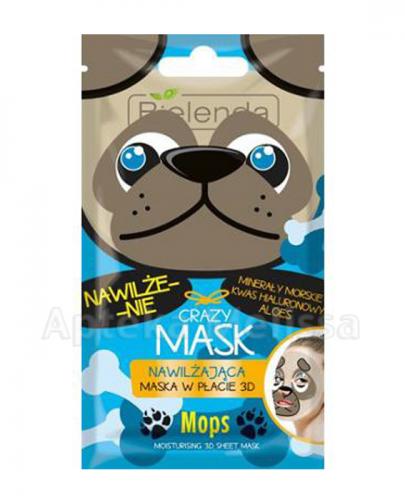 BIELENDA CRAZY MASK Nawilżająca maska w płacie MOPS - 1 szt. - Apteka internetowa Melissa