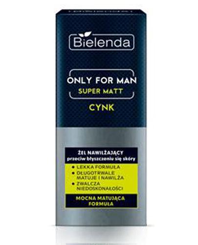 Bielenda Only For Man Super Matt Żel nawilżający przeciw błyszczeniu się skóry - 50 ml - cena, opinie, właściwości 