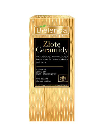 Bielenda Złote Ceramidy Wygładzająco-Nawilżający Krem przeciwzmarszczkowy pod oczy, 15 ml cena, opinie, skład