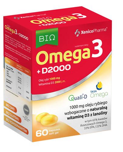  BIO Omega3 + D2000 - 60 kaps Na serce i odporność - cena, opinie, stosowanie - Apteka internetowa Melissa  