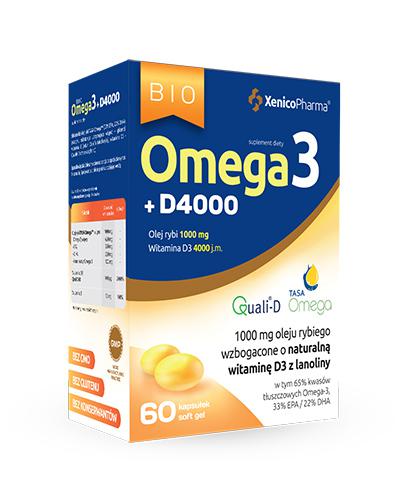  Bio Omega3 +D3 4000, 60 kaps. cena, opinie, skład - Apteka internetowa Melissa  