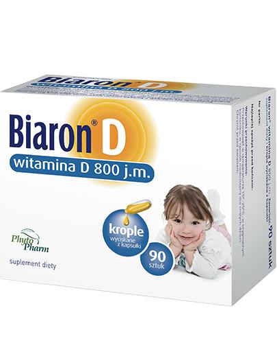 Biaron D 800 krople wyciskane z kapsułki, 90 kaps., cena, opinie, składniki