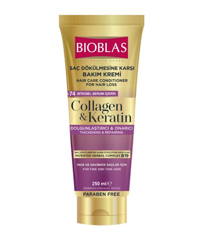  Bioblas Odżywka kolagenowo-keratynowa do włosów, 250 ml, cena, opinie, składniki - Apteka internetowa Melissa  