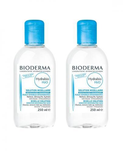  BIODERMA HYDRABIO H20 Nawilżający płyn micelarny do oczyszczania twarzy i zmywania makijażu, 2 x 250 ml, cena, opinie, wskazania - Apteka internetowa Melissa  