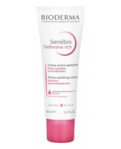  Bioderma Sensibio Defensive Rich aktywny krem do skóry wrażliwej, 40 ml, cena, opinie, właściwości - Apteka internetowa Melissa  