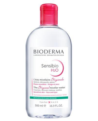  BIODERMA SENSIBIO H2O Płyn micelarny do oczyszczania twarzy i zmywania makijażu, 500 ml   - Apteka internetowa Melissa  