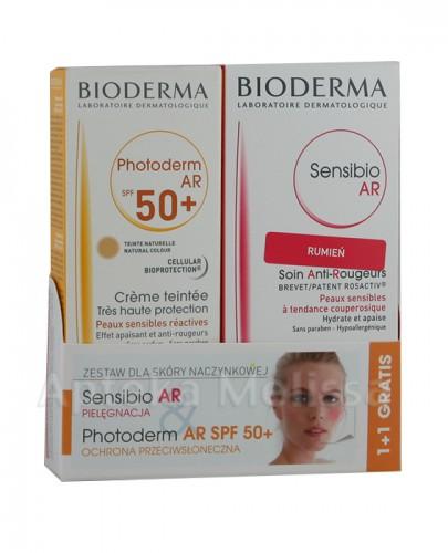 Bioderma Sensibio AR Krem aktywny do skóry z problemami naczynkowymi + Bioderma Photoderm AR Krem tonujący do cery naczynkowej SPF50+ - Apteka internetowa Melissa