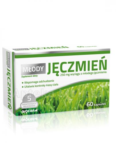 BIOFARM Młody jęczmień - 60 kaps. Łatwiejsze kontrolowanie wagi ciała. - Apteka internetowa Melissa