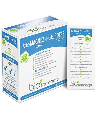  Biofarmacja bioMagnez 300 mg + bioPotas 300 mg - 30 sasz.- cena, opinie, właściwości - Apteka internetowa Melissa  