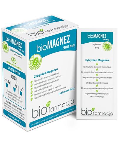  Biofarmacja bioMagnez 500 mg - 20 sasz. - cena, opinie, właściwości - Apteka internetowa Melissa  