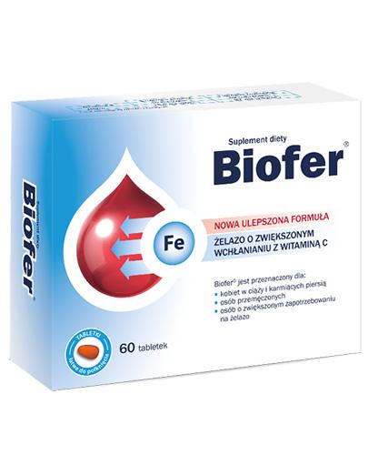 BIOFER - 60 tabl. Przy niedoborach żelaza.