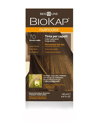 BioKap Nutricolor Farba do włosów 7.0 Średni Blond - 140 ml - cena, opinie, właściwości 