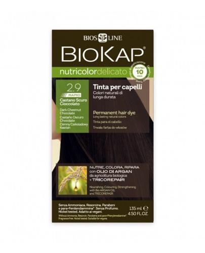  Biokap Nutricolor Delicato Rapid Farba do włosów 2.9 Ciemny Czekoladowy Kasztan - 135 ml - Apteka internetowa Melissa  