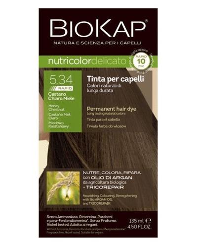 BioKap Nutricolor Delicato Rapid Farba do włosów 5.34 Miodowo-kasztanowy - 135 ml