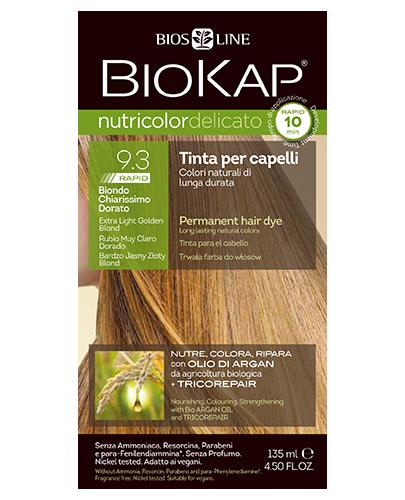  BioKap Nutricolor Delicato Rapid Farba do włosów 9.3 Bardzo Jasny Złoty Blond - 135 ml - Apteka internetowa Melissa  