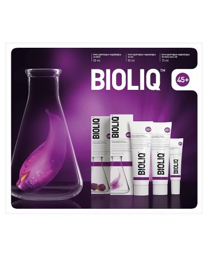 BIOLIQ 45+ Krem na dzień - 50 ml + Krem na noc - 50 ml + Krem do oczu i ust - 15 ml - Drogeria Melissa