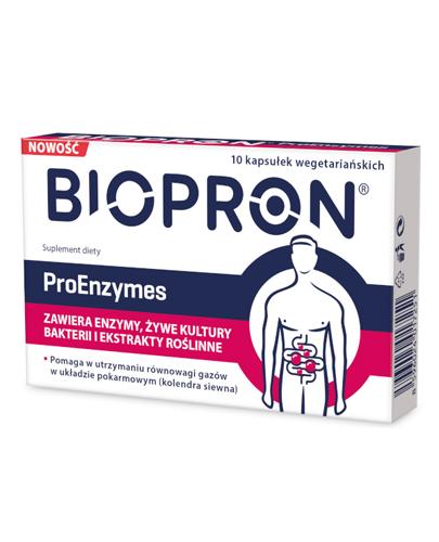  Biopron Proenzymes - 10 kaps. - Wzdęcia i gazy - cena, opinie, właściwości  - Apteka internetowa Melissa  