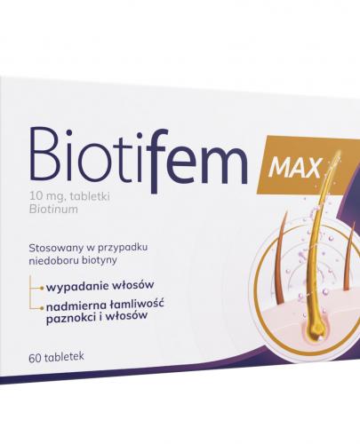  Biotifem Max 10 mg, Na włosy i paznokcie, 60 tabletek  - Apteka internetowa Melissa  