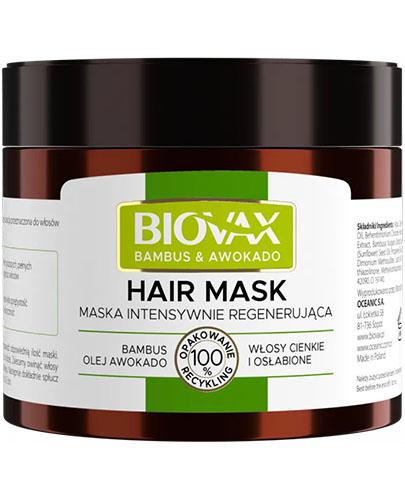 BIOVAX BAMBUS & OLEJ AVOCADO Maska intensywnie regenerująca - 250 ml