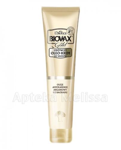 BIOVAX GOLD Odżywczy oleokrem do włosów z olejami afrykańskim arganowym i z baobabu - 125 ml - Apteka internetowa Melissa